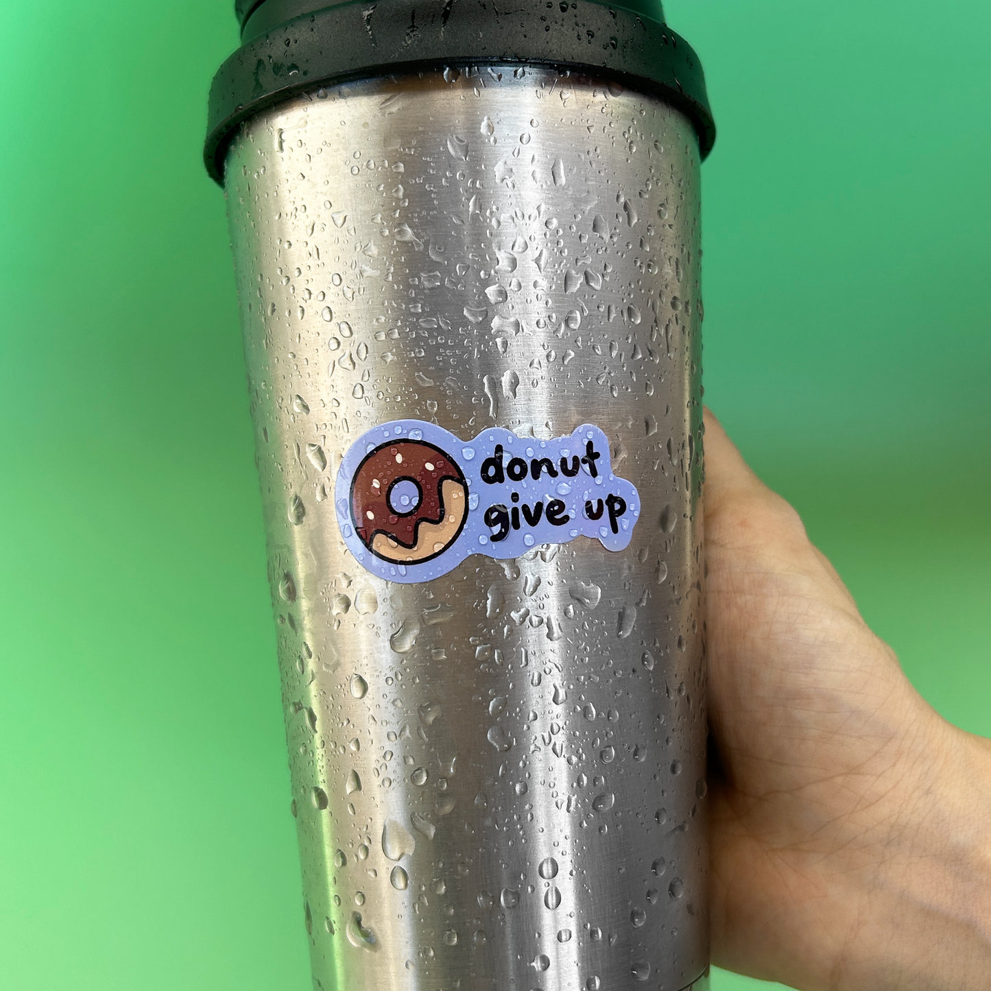 Donut Give Up Vinyl Sticker