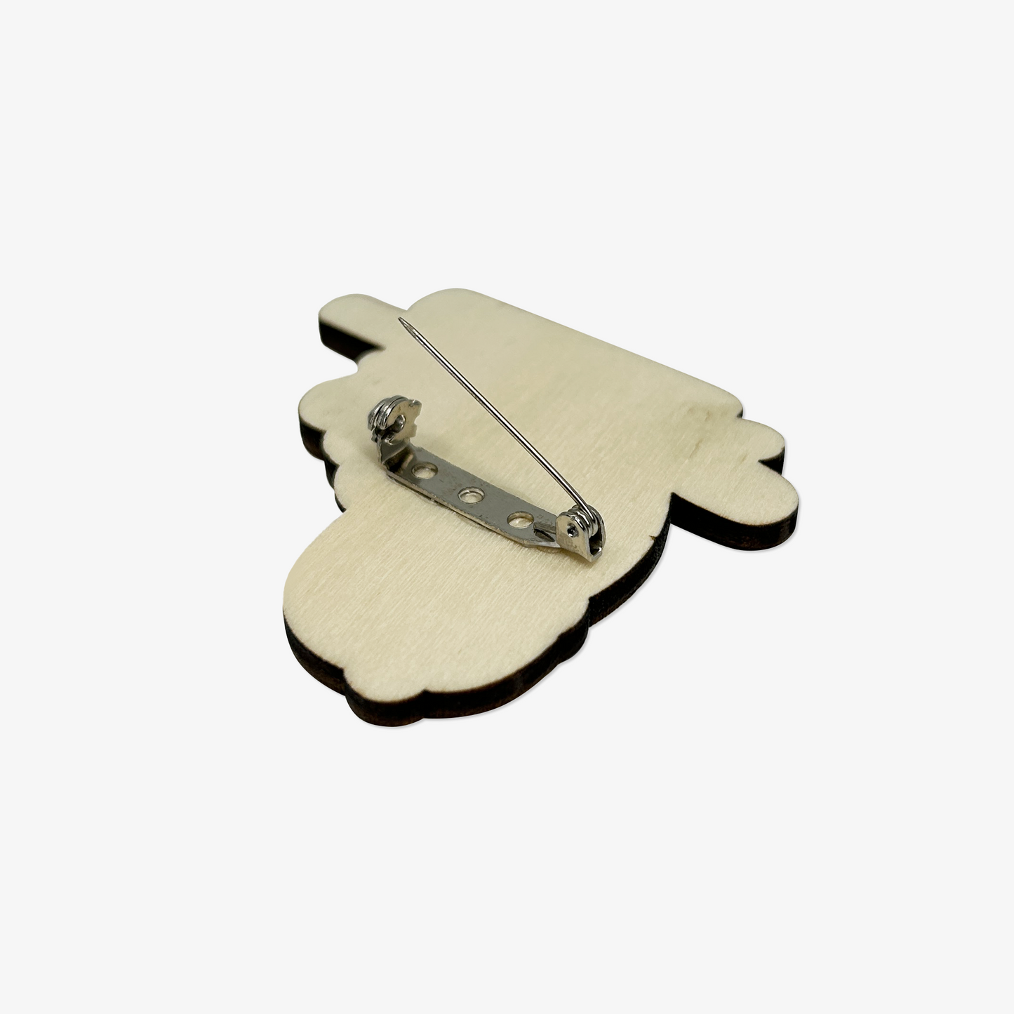 Flying High Birdie Wooden Brooch Pin (with Cotton Pouch)