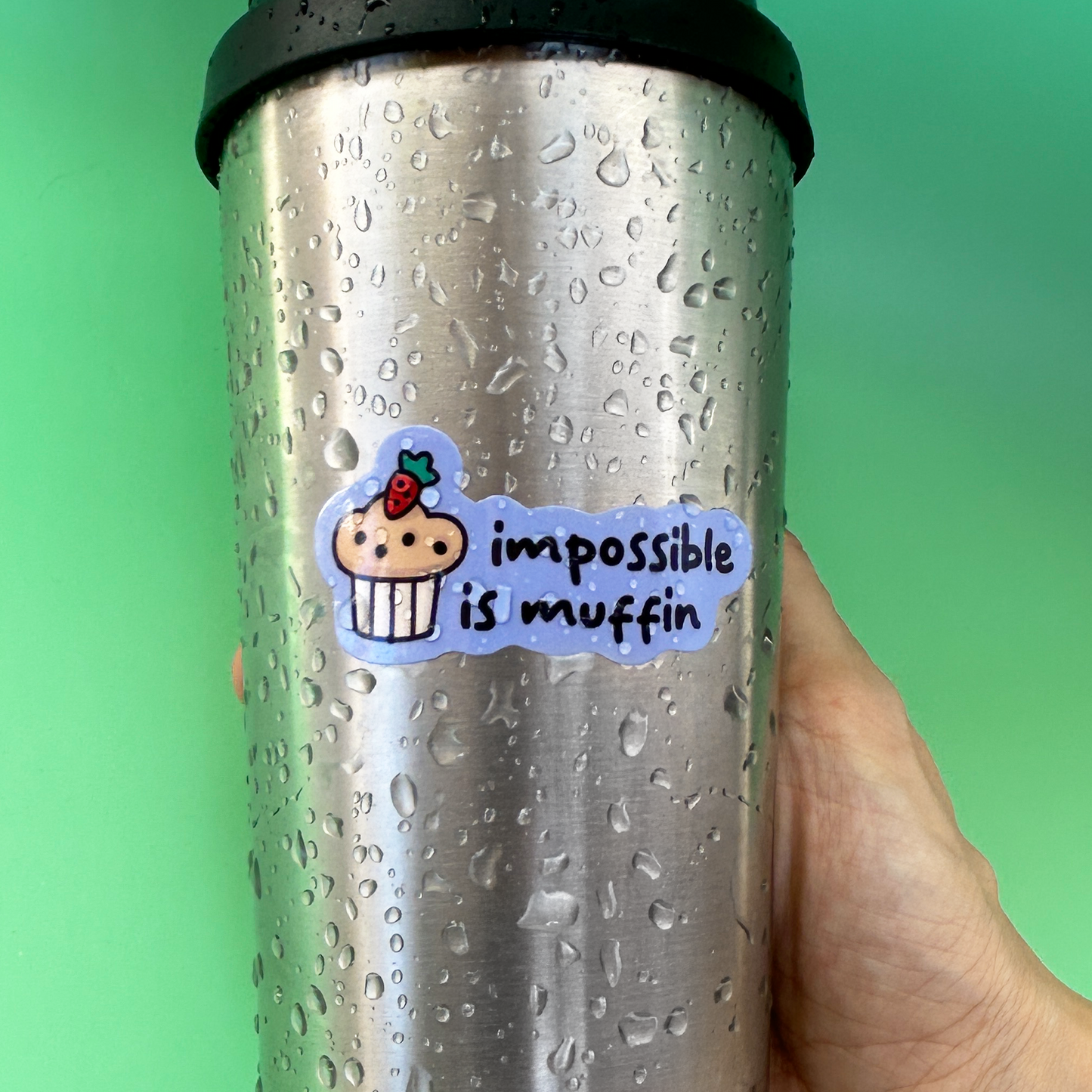 Impossible Is Muffin Vinyl Sticker