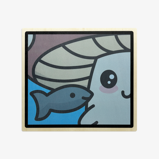 Mushie & Fishie Wooden Wall Art (with Cotton Bag)