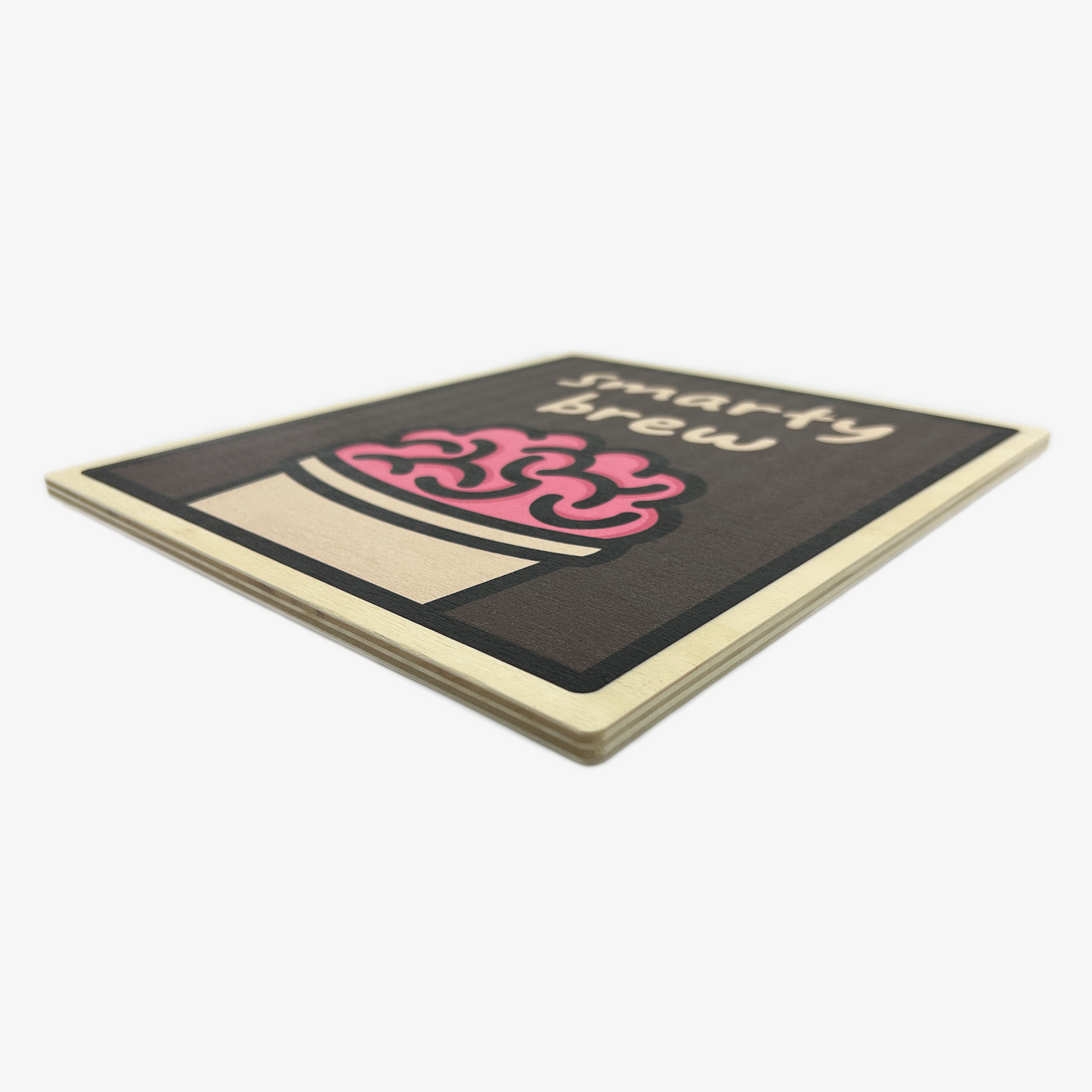 Smarty Brew Wooden Wall Art (with Cotton Bag)