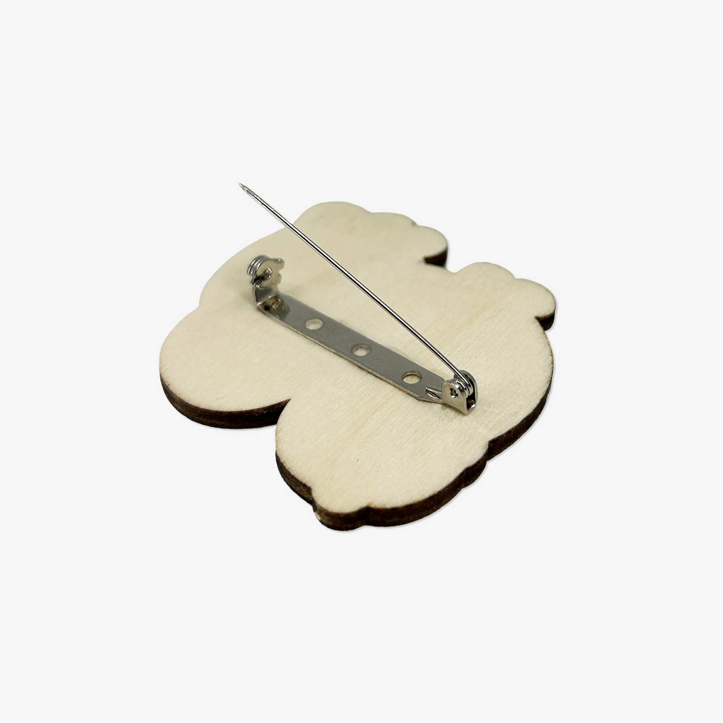 Birdies Wooden Brooch Pin (with Cotton Pouch)