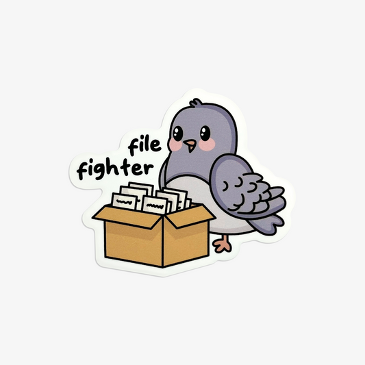File Fighter Vinyl Sticker