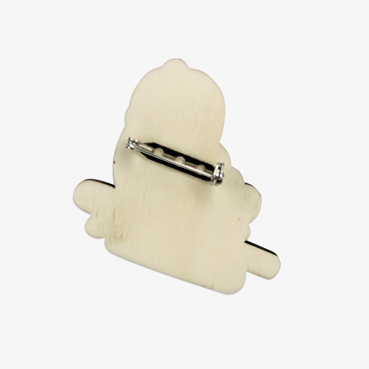 Flying High Birdie Wooden Brooch Pin (with Cotton Pouch)
