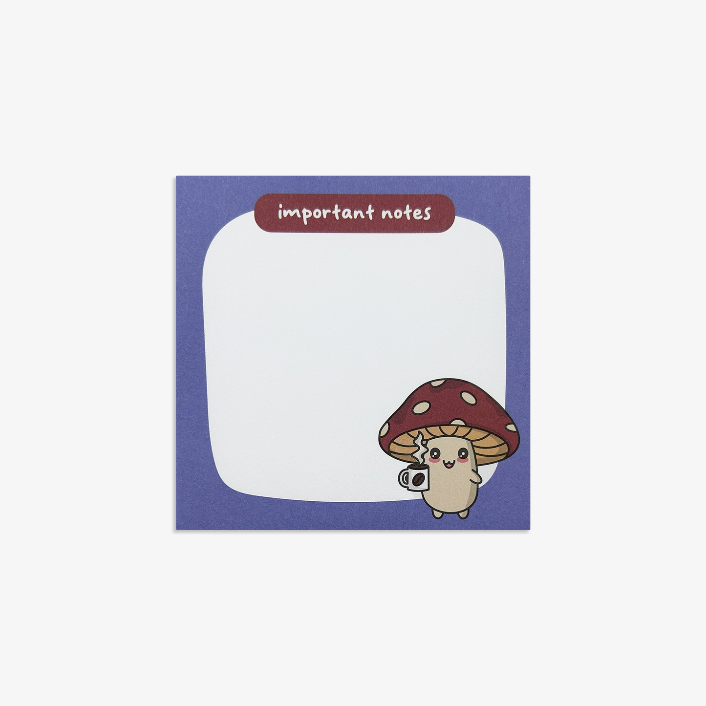 Important Notes Mushroom Notepad