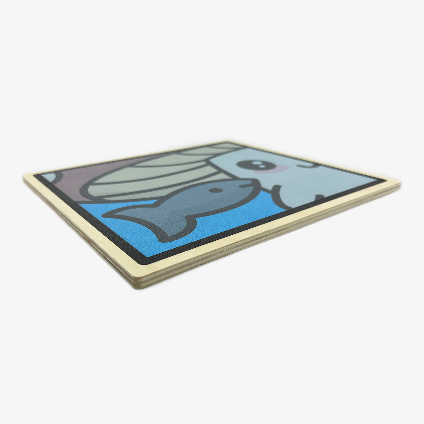 Mushie & Fishie Wooden Wall Art (with Cotton Bag)
