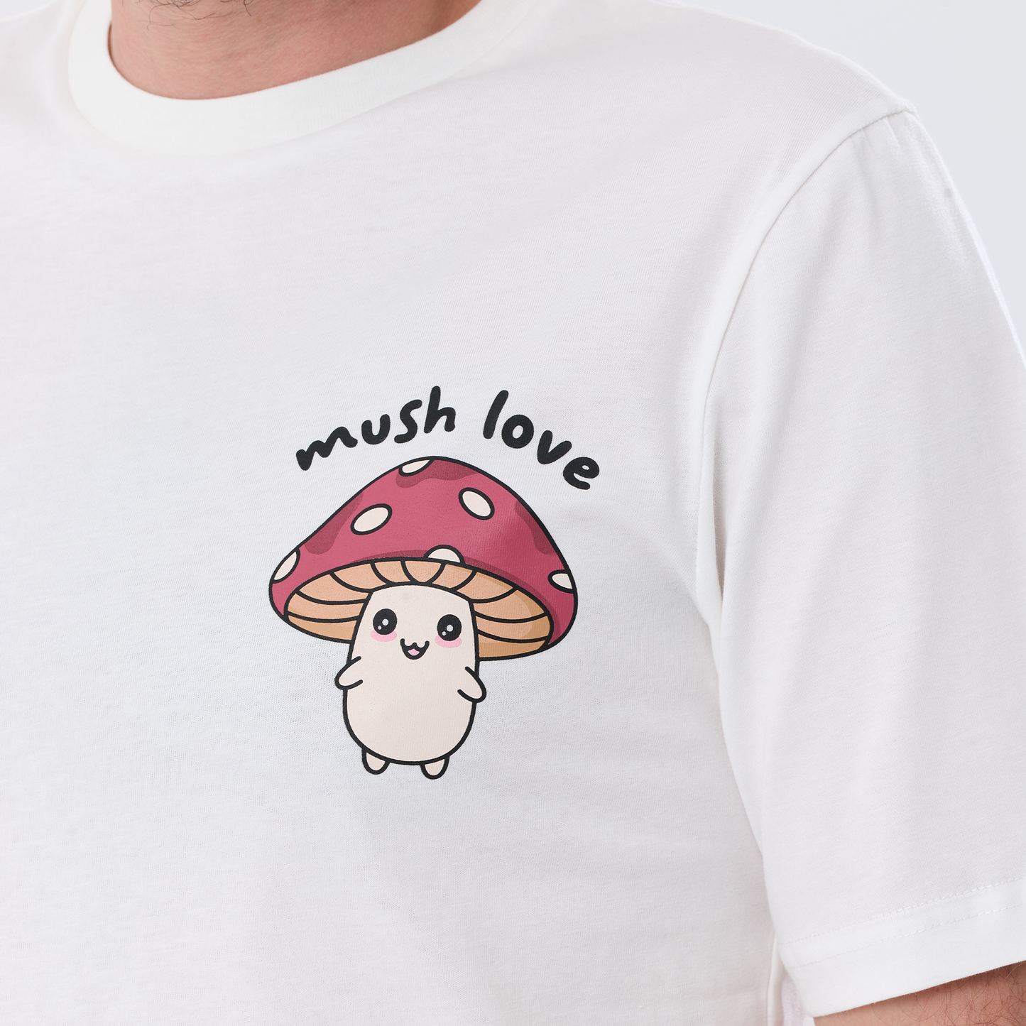 Mush Love Mushroom Unisex White T-Shirt