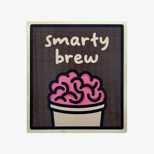 Smarty Brew Wooden Wall Art (with Cotton Bag)